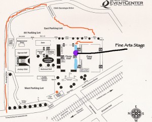 2010 fine arts stage, Fiesta Bldg, San Mateo County Fair, CA